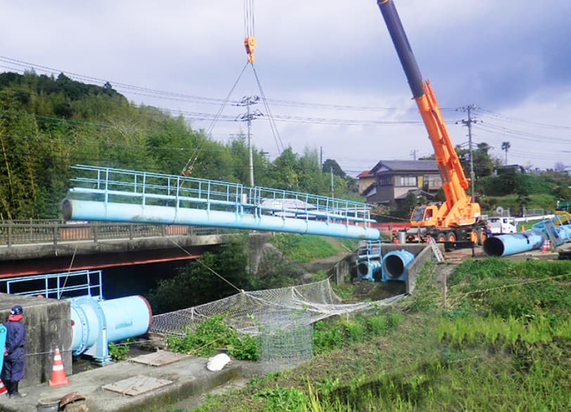 南房総導水路西部田地区下流部撤去工事